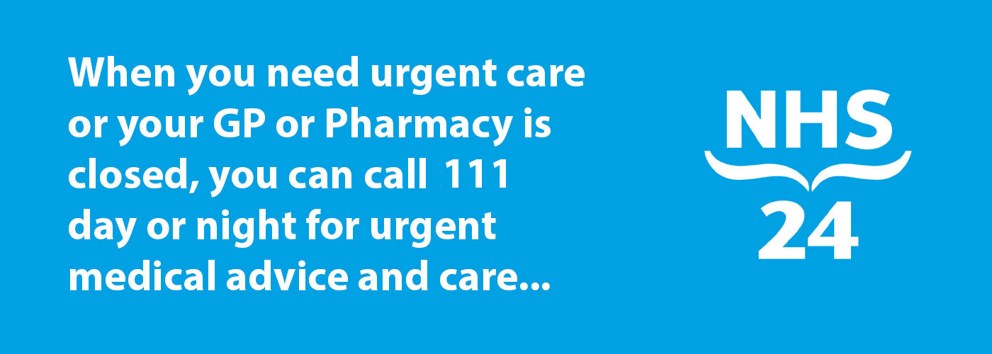 When you need urgent care or your GP or pharmacy is closed, you can call 111, day or night for urgent medical advice and care